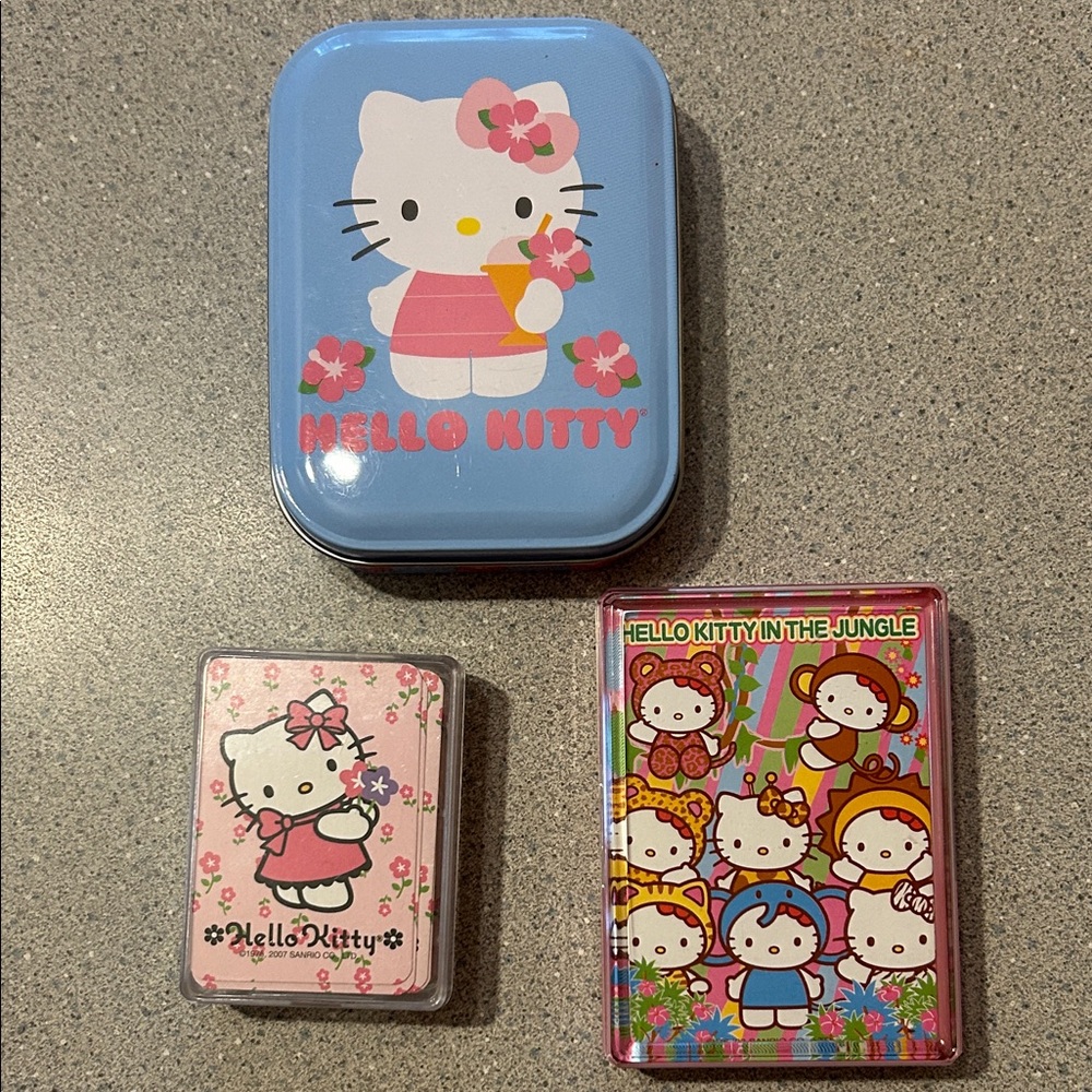 Hello Kitty playing cards and tin bundle